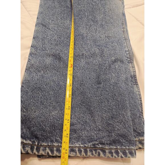 CARHARTT Relaxed Fit Flannel Lined Workwear Carpenter Denim Wash Sz 40×32 Work - Picture 3 of 9
